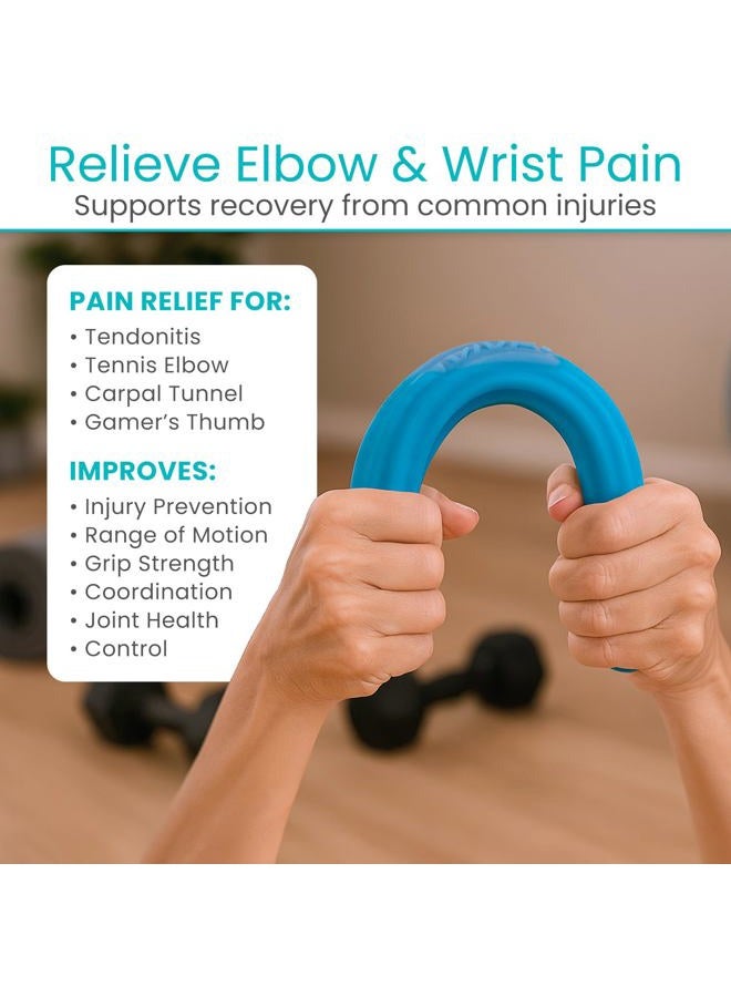 VIVE Flex Therapy Bars (3 Pack) - Twist Resistance Hand Grip Strength Trainer for Injury Recovery, Tennis Elbow, Golfers, Tendonitis Pain - Weighted Strengthening Multi Pack - Image 5