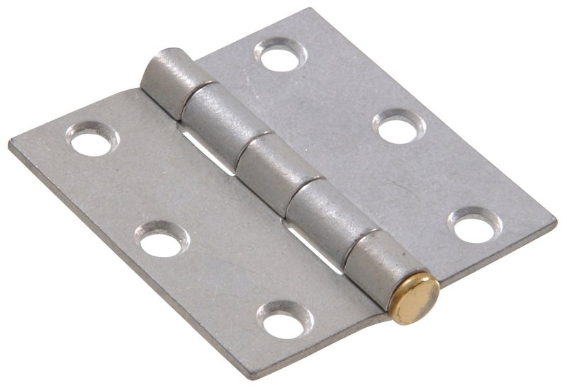 Hardware Essentials 851746 General Purpose Square Corner Hinges Fixed Pin Galvanized 3 2 Pack
