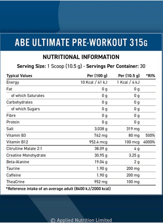 Applied Nutrition ABE Pre Workout - Candy Ice Blast  - (30 serving)  - Image 4