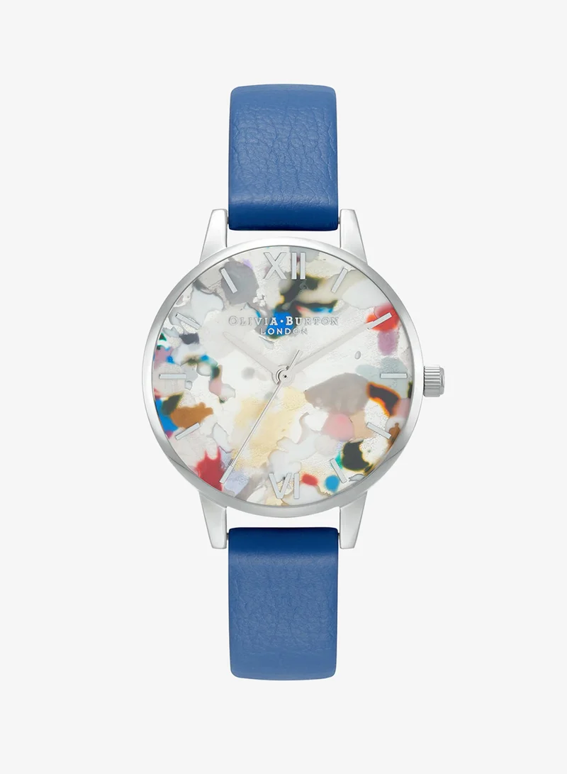 Olivia Burton 3-Hand Pop Art Collection Watch For Women With Silver Stainless Steel Bracelet - OBGSET151