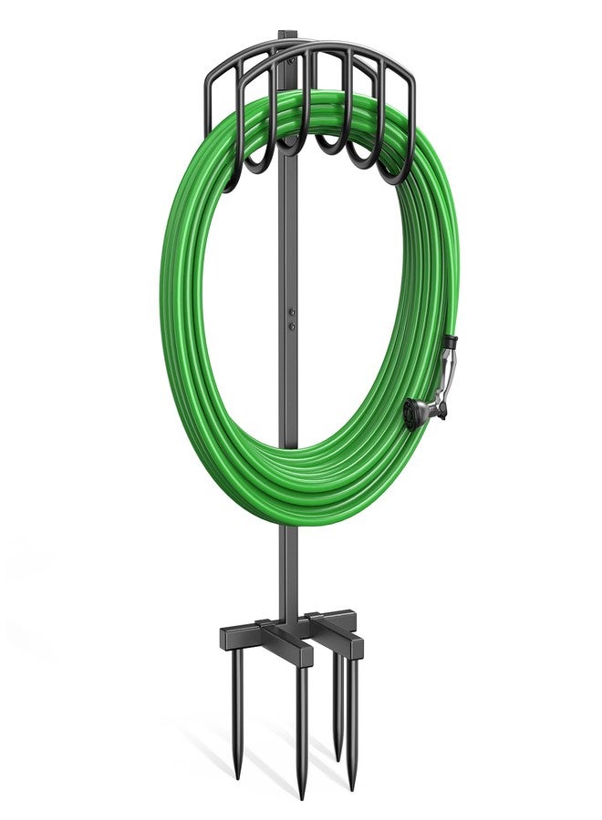 Keten Garden Hose Holder, Detachable Metal Water Hose Holder Stand, Heavy Duty Freestanding Garden Hose Reel Rack and Hose Storage Organizer for Outside Yard - Image 1