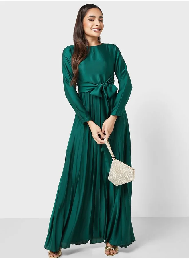 Refka by modanisa Pleated Tie Detail Dress