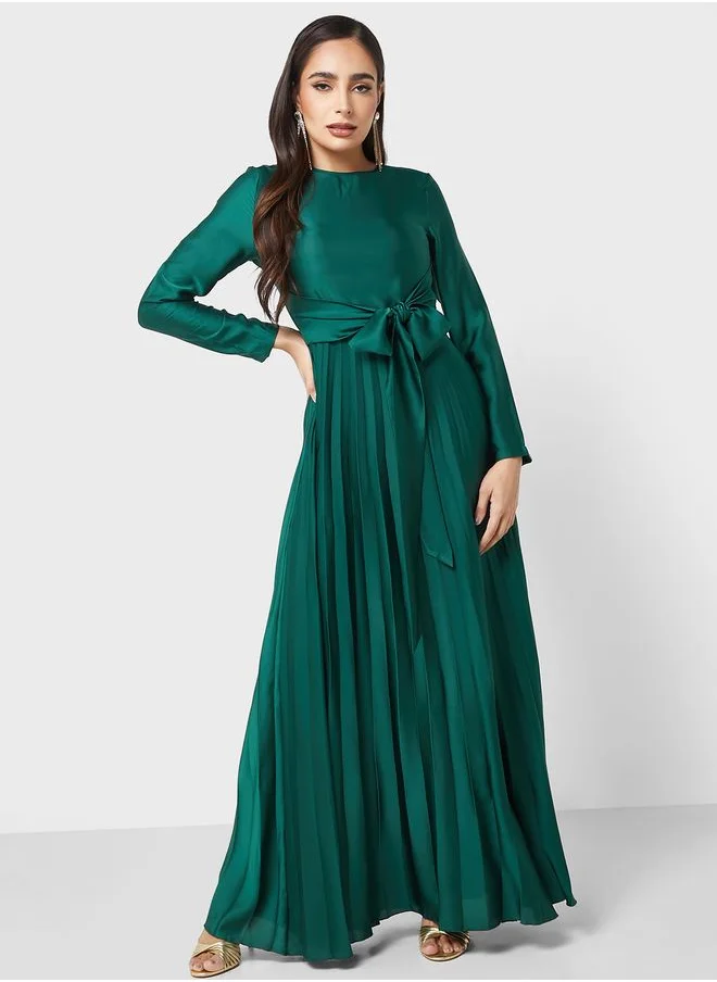 Refka by modanisa Pleated Tie Detail Dress