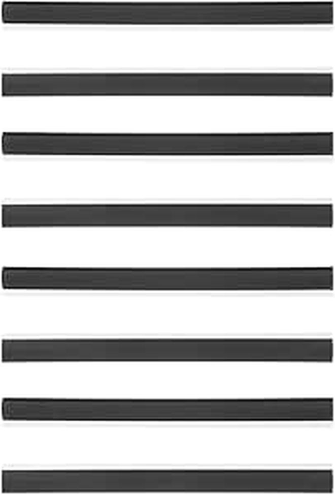 8 Pieces Soft Rubber Edge Replacement Strips 26cm Black Dustpan Lip Accessories For Household Cleaning Tools Sturdy Dustpan Parts Home Office Use - Image 1