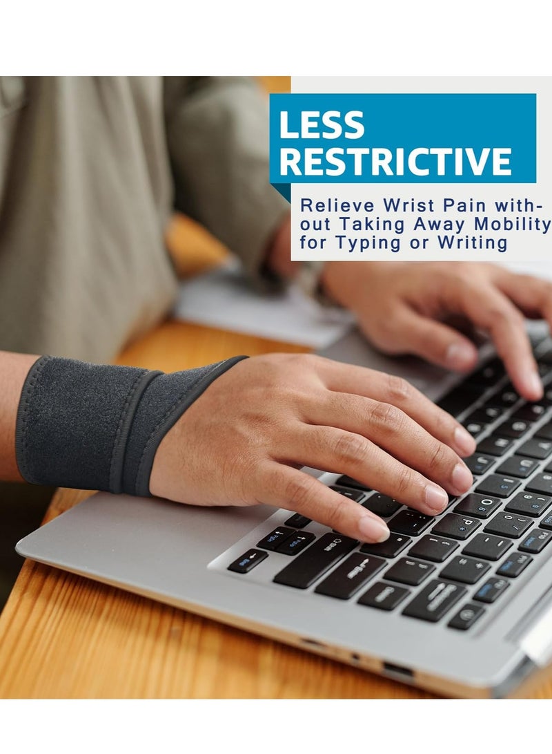 إسكدنيا 2 عبوة من أربطة المعصم للنفق الرسغي والتهاب المفاصل وأشرطة ضغط للرياضة، قابلة للتعديل، أسود - Image 5