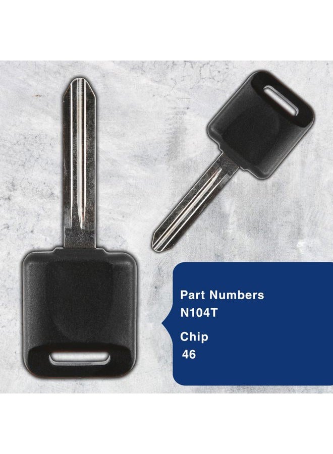 KeylessOption 2X KeylessOption Key Replacement for 2002 2003 2004 2005 2006 2007 2008 2009 2010 2011 2012 2013 2014 2015 2016 2017 2018 2019 Nissan Altima Maxima Rogue Quest Infiniti, N104T 46, Locksmith Required - Image 4