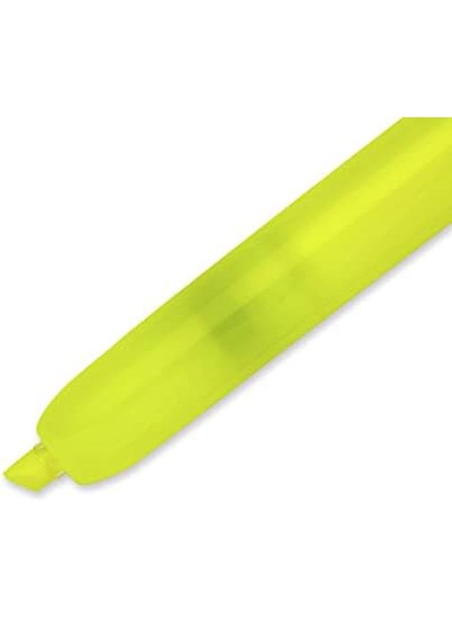 Sharpie Retractable Highlighters Chisel Tip Fluorescent Yellow 12 Count  - Image 3