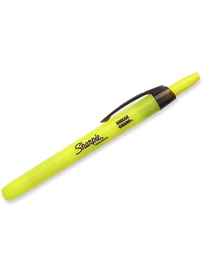 Sharpie Retractable Highlighters Chisel Tip Fluorescent Yellow 12 Count  - Image 2