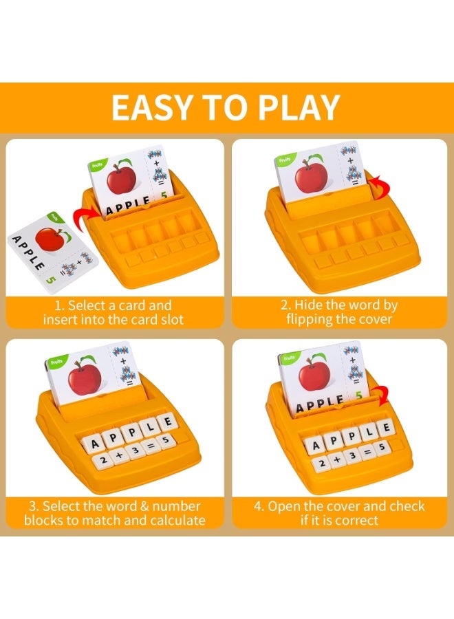 Educational Toys for Kids Ages 3-8, Letter Matching and Spelling Game, Early Learning ABC and Math Toy, Holiday/Birthday Party Gifts for 3 to 8 Year Old Boys and Girls - Image 4