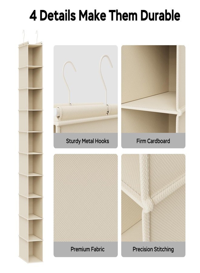 MAX Houser 10-Shelf Hanging Shoe Shelf Organizer, Hanging Shoe Storage for Closet,Pack of 2(Beige) - Image 5