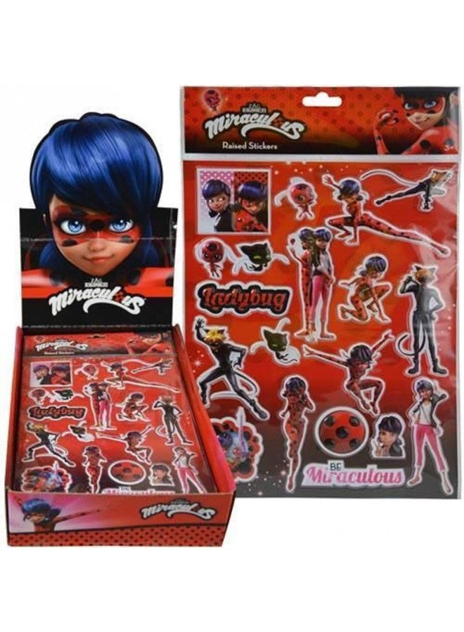 UPD LBSTIK Zag Miraculous Raised Stickers - Sheet -, Multi