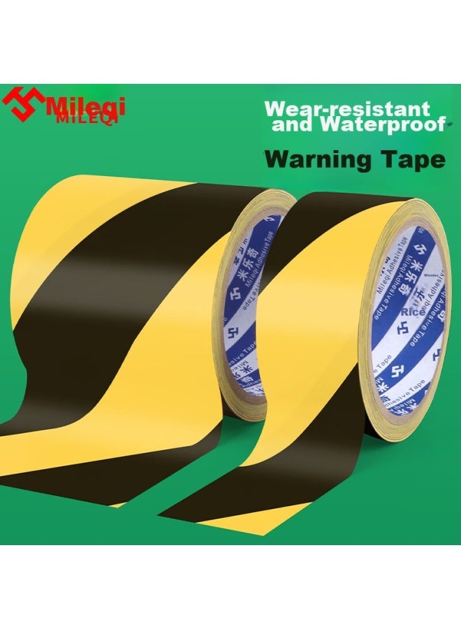 Miloch Pvc Warning Zebra Crossing Caution Marking, Durable Workshop Warehouse Colorful Line Marking Floor Tape, Strong Adhesive Traceless Sticker [Black And Yellow] 4.8Cm Wide * 33M Long [1 Roll] - Image 4