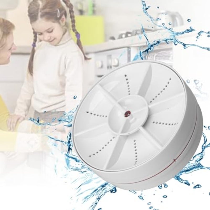 Portable Countertop Mini Dishwasher 18W 8.5V 2A 2000mah, Powerful, HandsOperation Lightweight Portable Dishwasher, 360° Coverage, Versatile Use White - Image 3