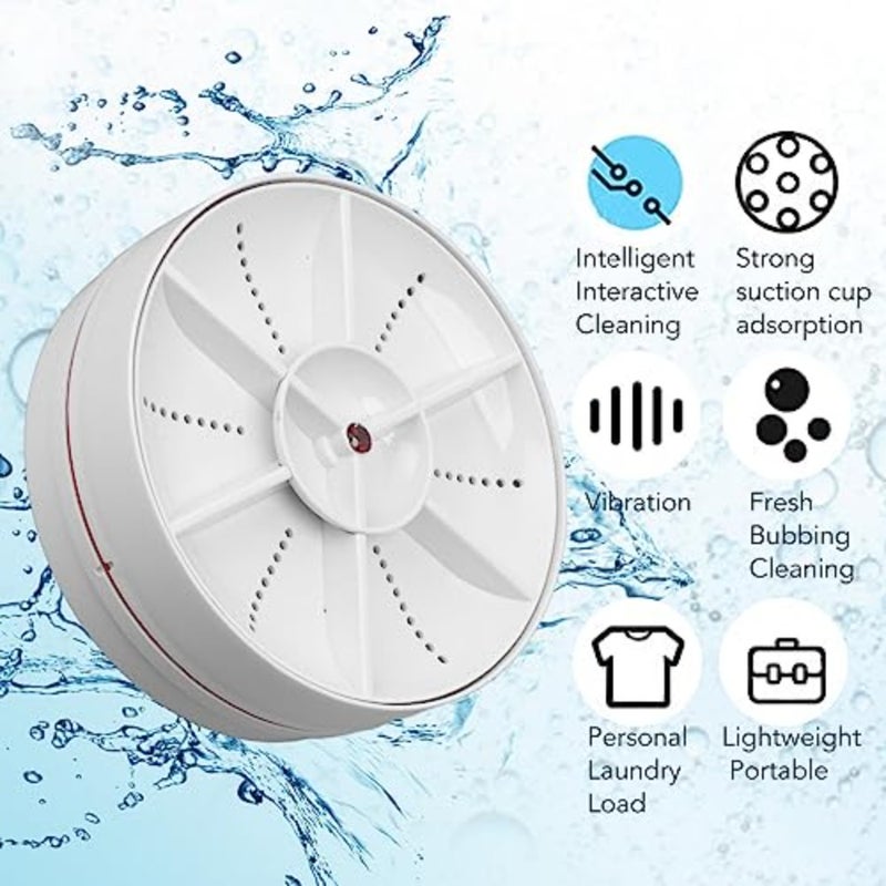 Portable Countertop Mini Dishwasher 18W 8.5V 2A 2000mah, Powerful, HandsOperation Lightweight Portable Dishwasher, 360° Coverage, Versatile Use White - Image 2