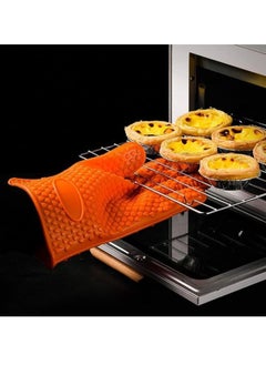 Spaceshoop Heat Resistant Silicone Oven Glove, Waterproof Non-Slip Grip (Multicolor)  - Image 3