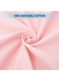 TILLYOU TILLYOU 2 Pack Fitted Crib Sheet Set - 100% Natural Cotton Toddler Bed Mattress Sheets, Standard 28”x 52”, Elephants Clouds & Pink  - Image 4