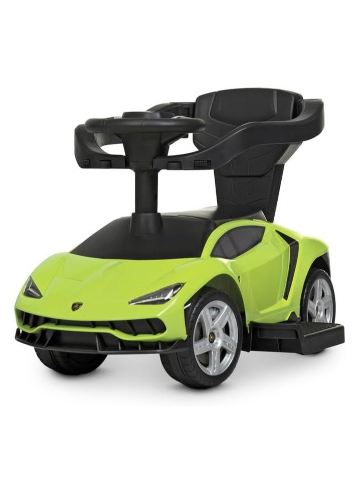 Lovely Baby - Lamborghini Push Car Ride-on with Push Handle & Canopy - Image 1