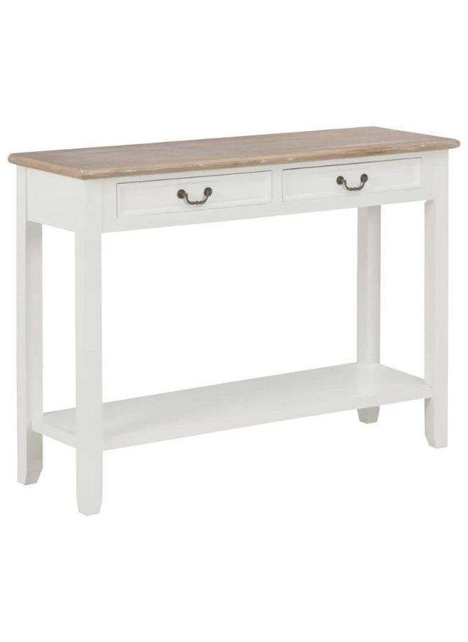 vidaxl vidaXL Console Table White 110x35x80 cm Wood  - Image 1