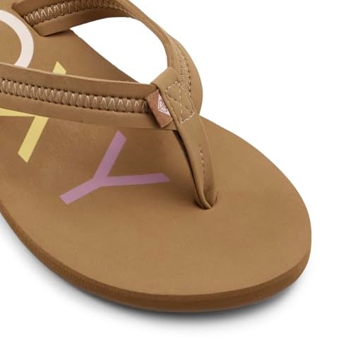 Roxy Women's VIsta III Flat Sandals, Open Beige, 8 - Image 3