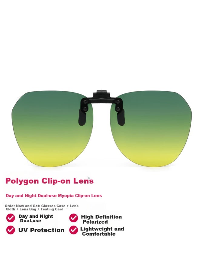 Lovedru Ralph Drew Day And Night Dual-use Sungl With Myopia Clip, Anti-glare Dimming High Beam Night Vision Mirror, Uv Protection Polarized Clip - Image 2