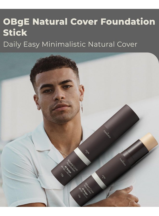 OBgE Natural Cover Foundation (Beige, 0.5Oz) Stick Foundation With Brush For Flawless Skin Tone Correction And Coverage. Longlasting Wear For Daily Use. - Image 4