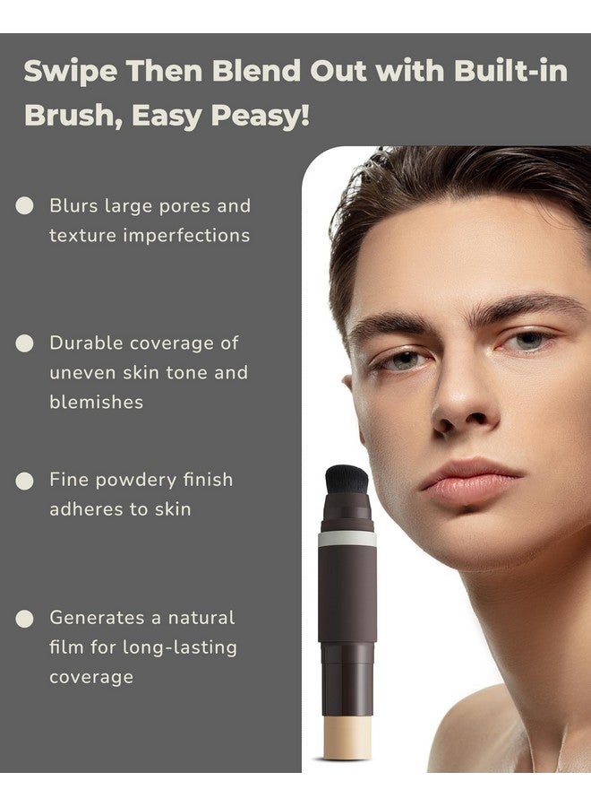 OBgE Natural Cover Foundation (Beige, 0.5Oz) Stick Foundation With Brush For Flawless Skin Tone Correction And Coverage. Longlasting Wear For Daily Use. - Image 5