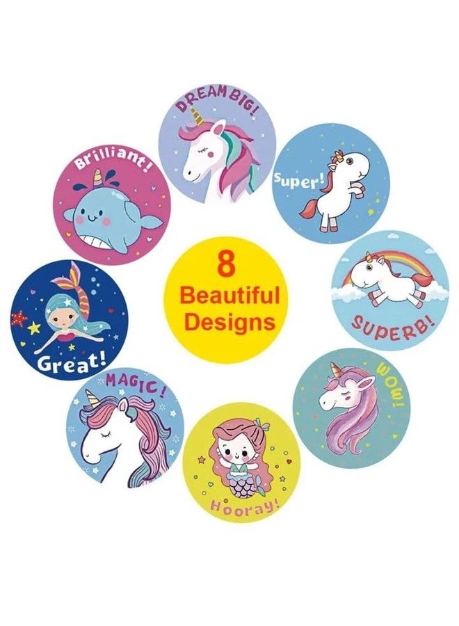 Radhya Accessories 2 Rolls Unicorn Stickers for Kids 200+ Reward Motivational DIY Decorative Self Adhesive Stickers Scrap Book Decoration for Boys & Girls - Image 5