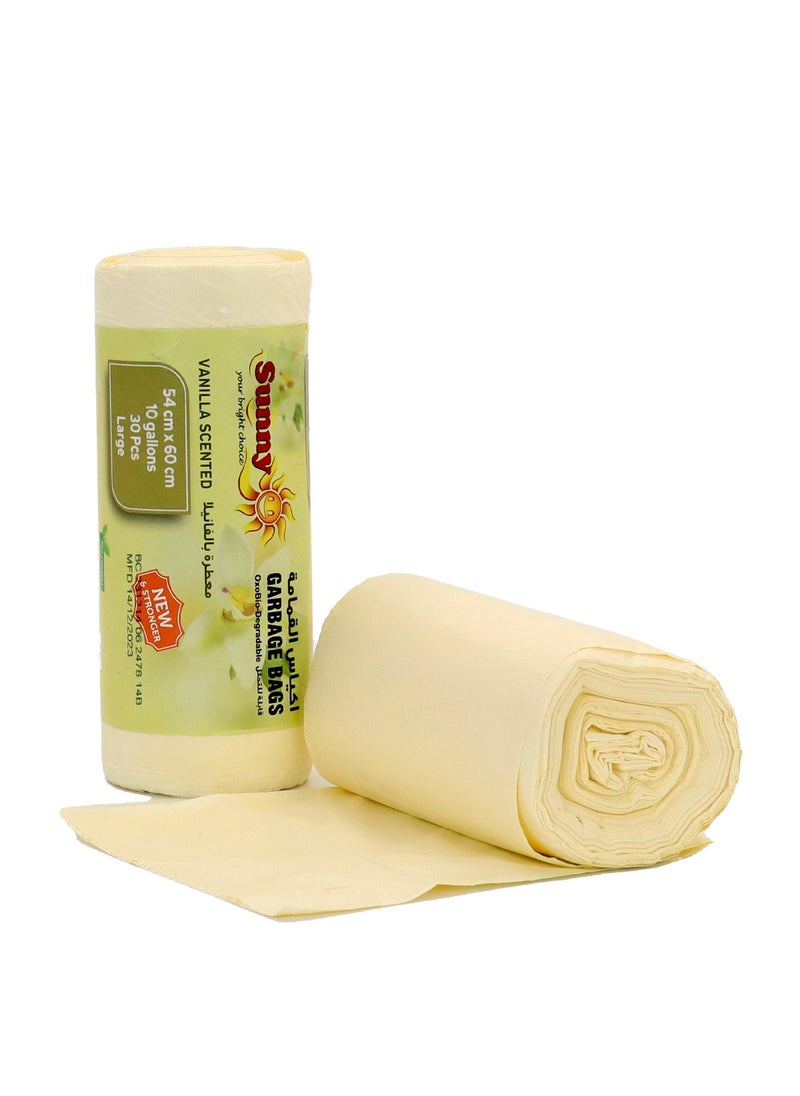 Sunny Your Bright Choice - Scented Garbage Bags Combo Vanilla, Lemon, Lavender 10 Gallons 54cm x 60cm (30 x 3) 90 Pieces OXO-Biodegradable - Image 1