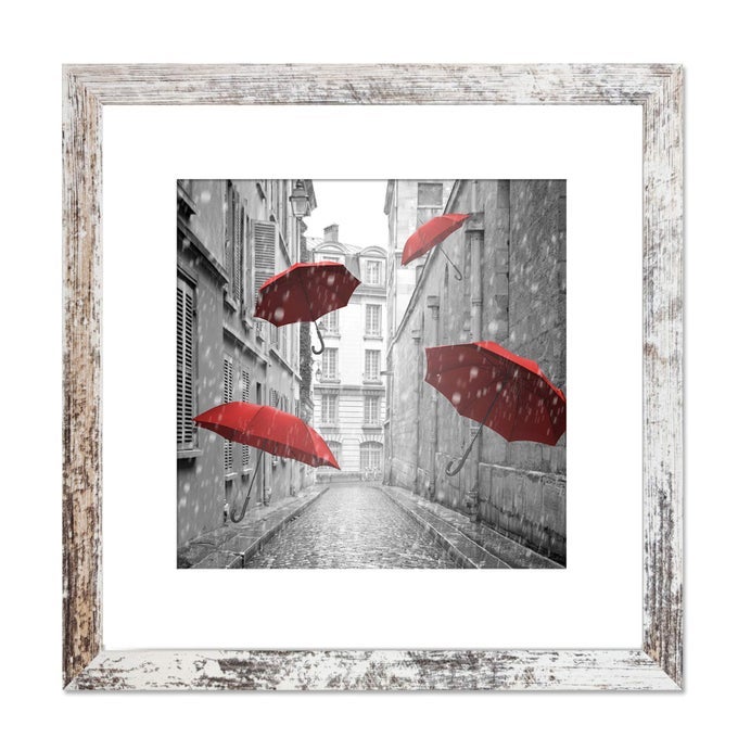 11X11 PICTURE FRAME DISPLAY PICTURES 8X8 WITH MAT OR 11X11 WITHOUT MAT RUSTIC STYLE SQUARE PHOTO FRAMES FOR WALL MOUNTING