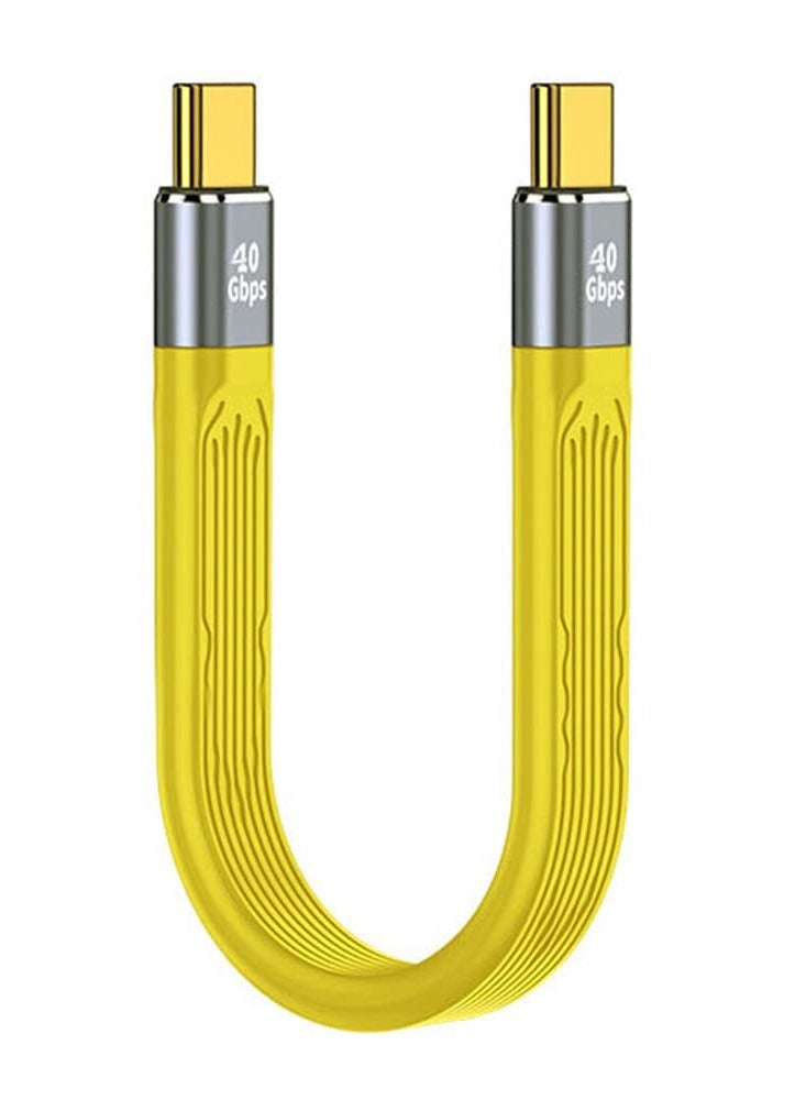 USBC Male to Male Data Cable, USB4 40Gbps 100W, 8K Flat Slim FPC, 13cm for Laptop and Phone - Image 1