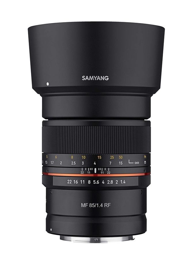 Samyang 85mm F1.4 Weather Sealed High Speed Telepoto Lens for Canon R Mirrorless Cameras - Image 1