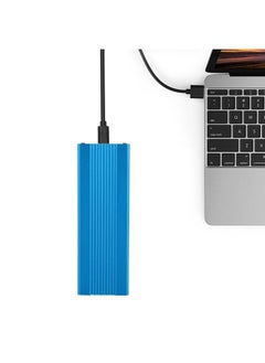 Thoraya USB3.1 to M.2 NVME Hard Disk Box SSD Case Enclosure NGFF PCIE to Type C Adapter Blue  - Image 5