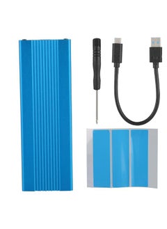 Thoraya USB3.1 to M.2 NVME Hard Disk Box SSD Case Enclosure NGFF PCIE to Type C Adapter Blue  - Image 1