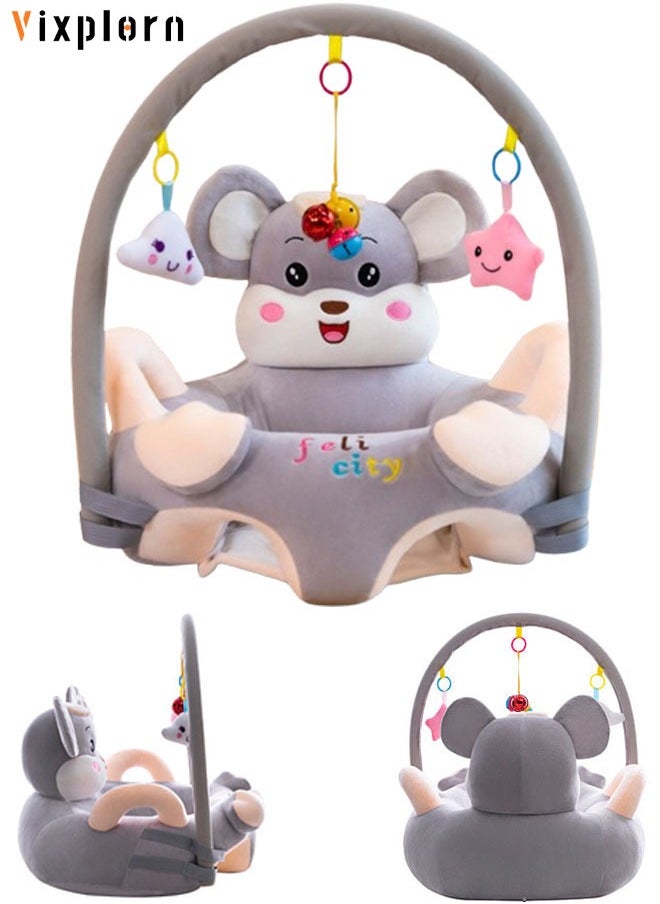 Vixplorn - Baby Chair Baby learning sitting seat, baby sofa toys, baby learning chair, cartoon cute plush newborn sofa, crystal velvet fabric, PP cotton filling, toddler children gift, suitable for baby children - Image 1
