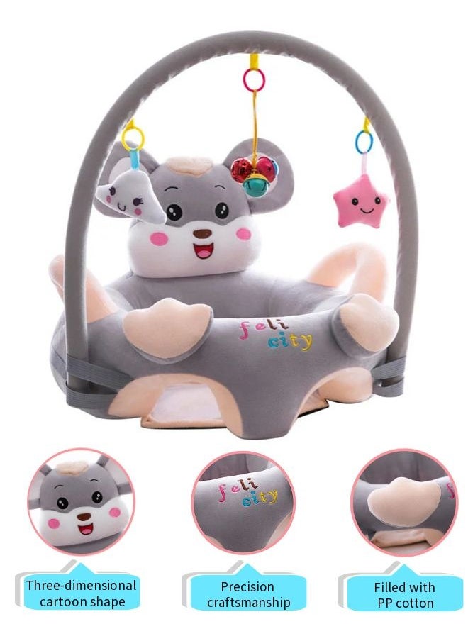Vixplorn - Baby Chair Baby learning sitting seat, baby sofa toys, baby learning chair, cartoon cute plush newborn sofa, crystal velvet fabric, PP cotton filling, toddler children gift, suitable for baby children - Image 1