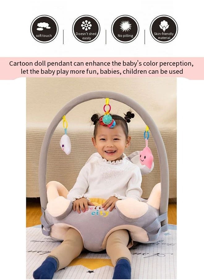 Vixplorn - Baby Chair Baby learning sitting seat, baby sofa toys, baby learning chair, cartoon cute plush newborn sofa, crystal velvet fabric, PP cotton filling, toddler children gift, suitable for baby children - Image 1
