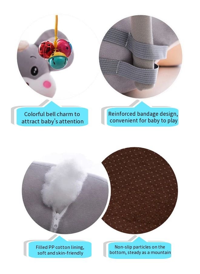 Vixplorn - Baby Chair Baby learning sitting seat, baby sofa toys, baby learning chair, cartoon cute plush newborn sofa, crystal velvet fabric, PP cotton filling, toddler children gift, suitable for baby children - Image 1