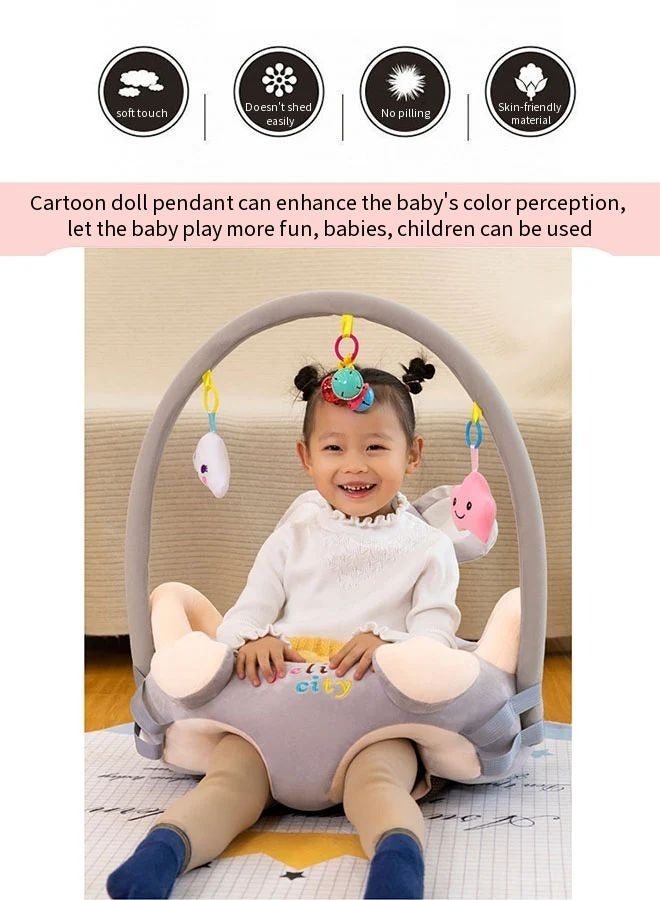 Vixplorn Baby Chair Baby learning sitting seat, baby sofa toys, baby learning chair, cartoon cute plush newborn sofa, crystal velvet fabric, PP cotton filling, toddler children gift, suitable for baby children - Image 5