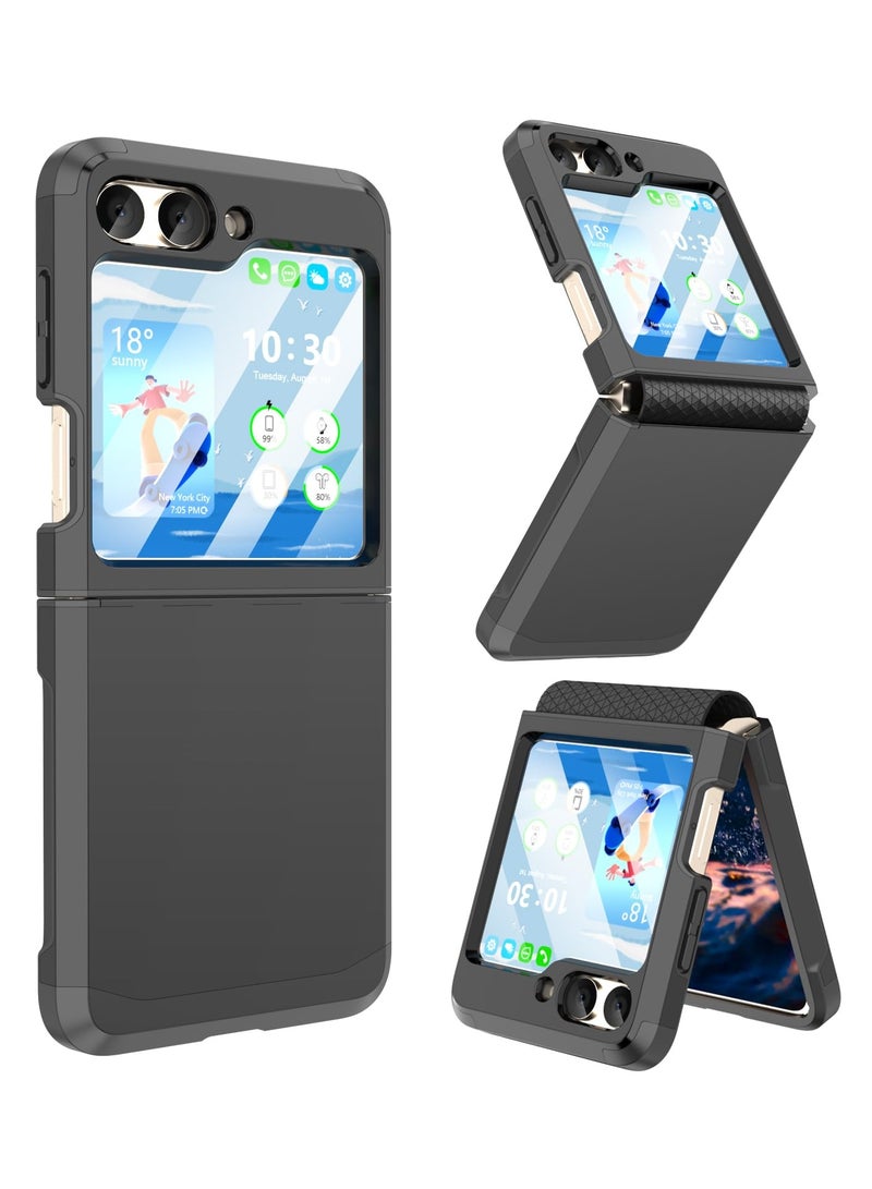 SYOSI Shockproof Full Body Case for Z Flip 5 5G(2023), Protective Phone Cover Rugged Case with Enhanced Hinge Guard Case with Full Body Shield Phone Case Cover Shockproof Case for Galaxy Z Flip 5 - Image 1