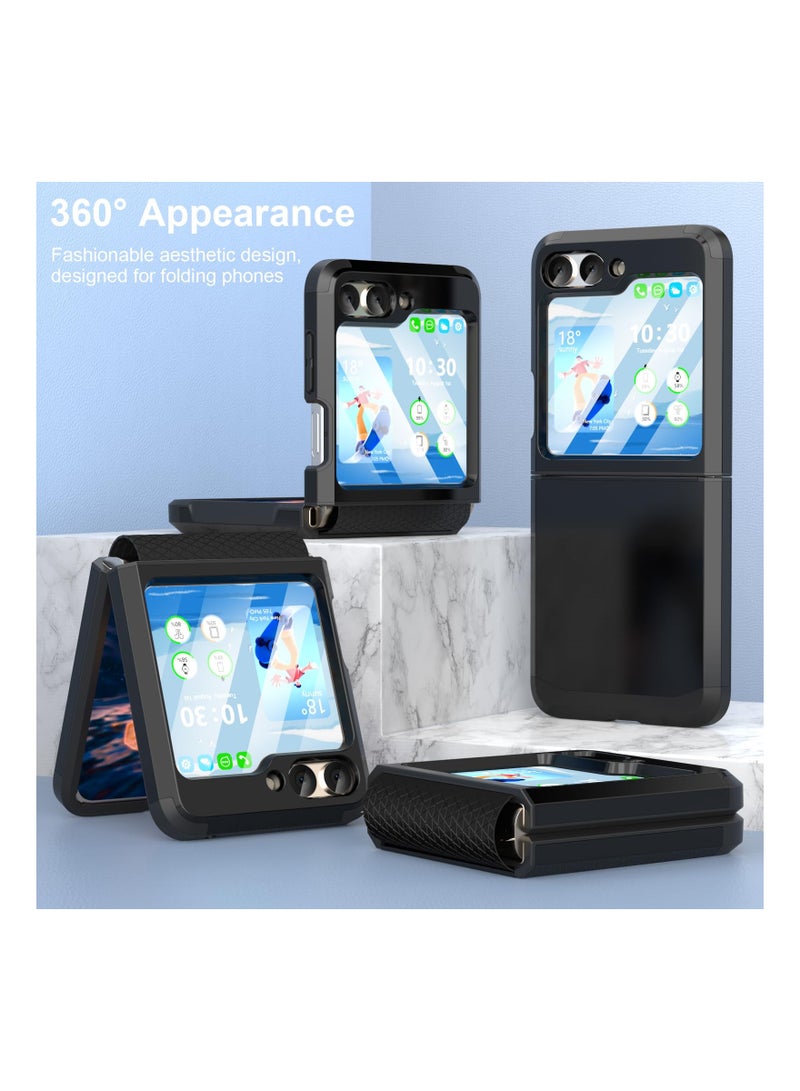 SYOSI Shockproof Full Body Case for Z Flip 5 5G(2023), Protective Phone Cover Rugged Case with Enhanced Hinge Guard Case with Full Body Shield Phone Case Cover Shockproof Case for Galaxy Z Flip 5 - Image 4