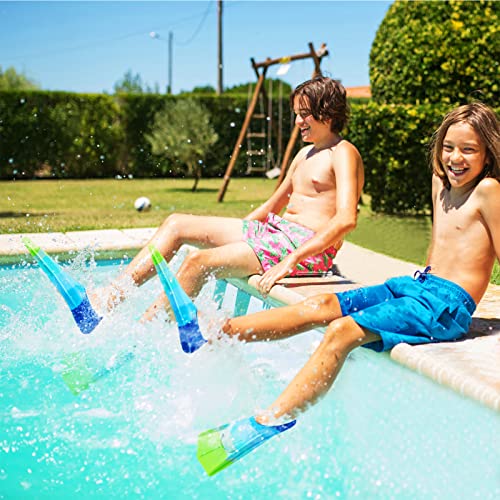 Prsca Kids Swim Fins,Short Youth Fins Swimming Flippers,Swim Training Fins for Lap Swimming,for Children Girls Boys Beginners - Image 4