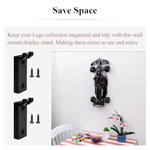 WFCYX 2 Pcs Formula 1 racing Wall Mount Hook, Fits LEGO 42171 Mercedes-AMG F1 W14 E Performance Racing Car Building Set, Adult Collectibles Lego Car Wall Mount, Great for Lego Lovers (Only Wall Mount Hook) - Image 4