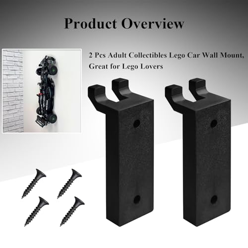 WFCYX 2 Pcs Formula 1 racing Wall Mount Hook, Fits LEGO 42171 Mercedes-AMG F1 W14 E Performance Racing Car Building Set, Adult Collectibles Lego Car Wall Mount, Great for Lego Lovers (Only Wall Mount Hook) - Image 2