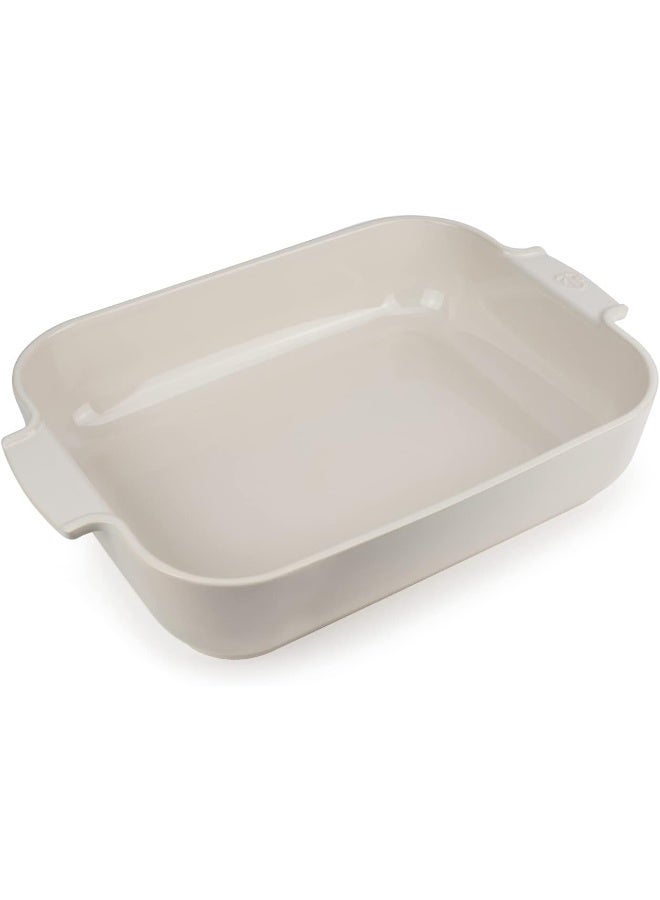 Peugeot Appolia Rectangular Oven Dish 40cm Ecru - Image 1