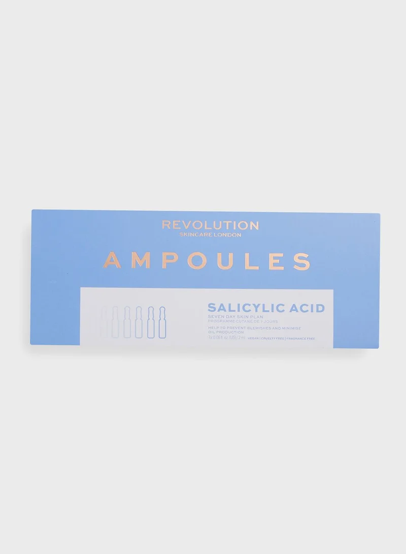 REVOLUTION Revolution Skincare Salicylic Acid 7 Day Blemish Preventing Skin Plan Ampoules