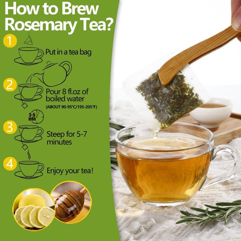 ULTHMOK Premium Rosemary Leaf Tea Bags - 100% Natural Rosemary Leaves, Caffeine Free, 100 Bags - Image 5