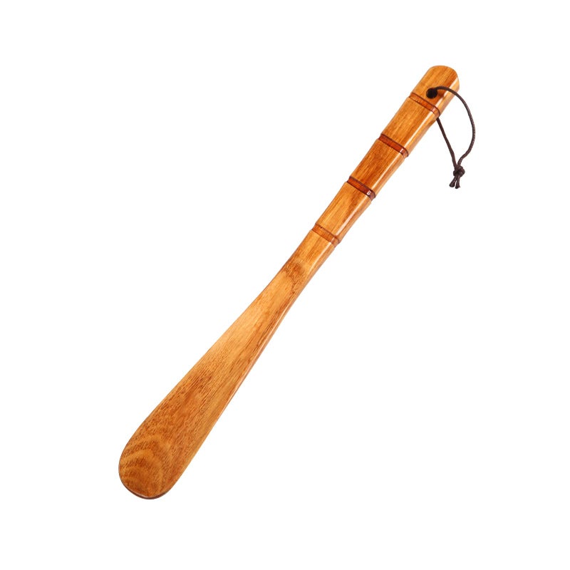 WLMALL Premium Wooden Shoe Horn, 1 PCS Shoehorns Durable, 13" Long Handle Shoe horns, Lazy Shoe Helper Spoons for Seniors, Kids, Pregnancy, Men, Women - Image 1