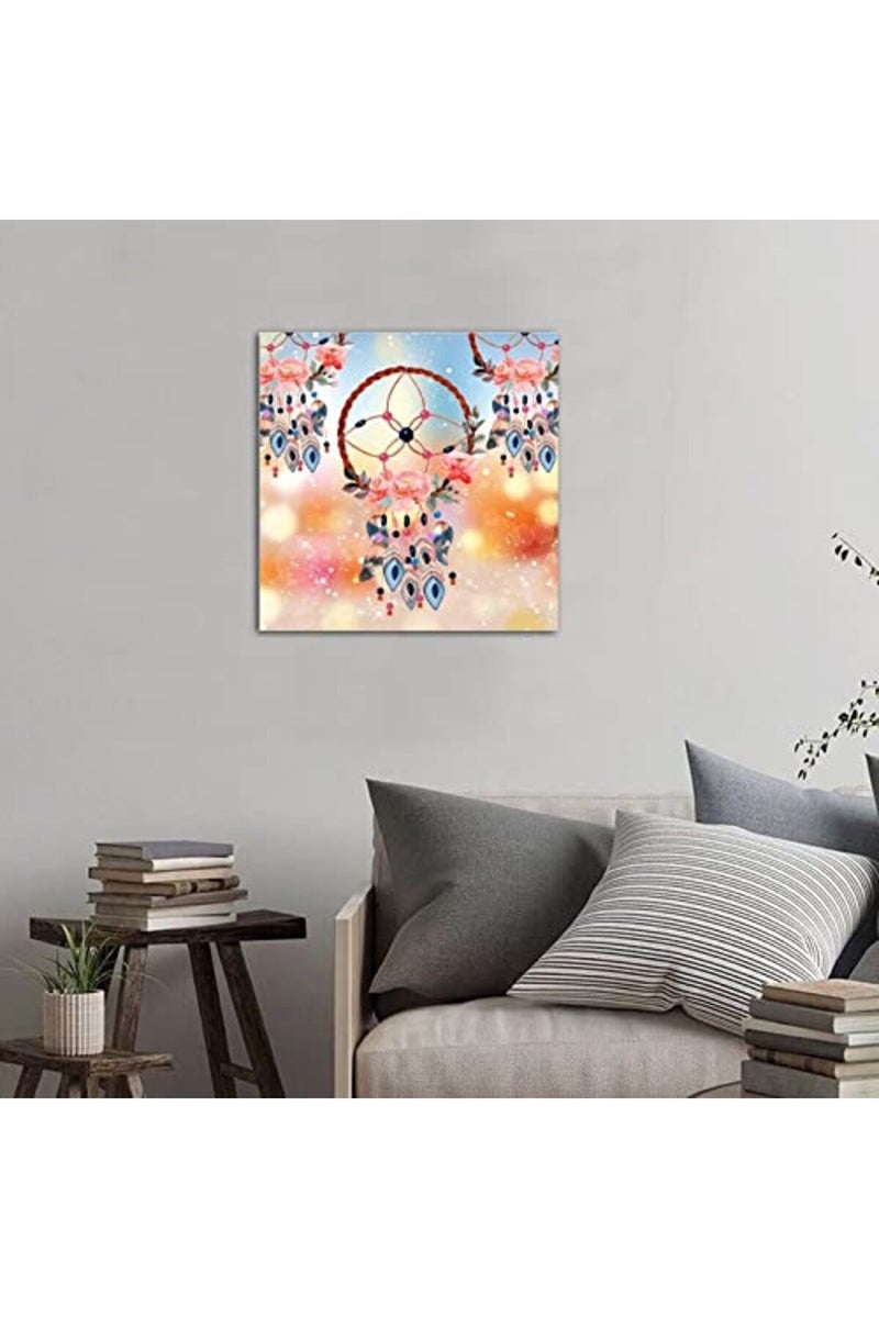 Canvas Painting Print Galaxy Star Dreamcatchers Picture Poster Print Stretched And Framed Canvas Wall Artwork - Image 4