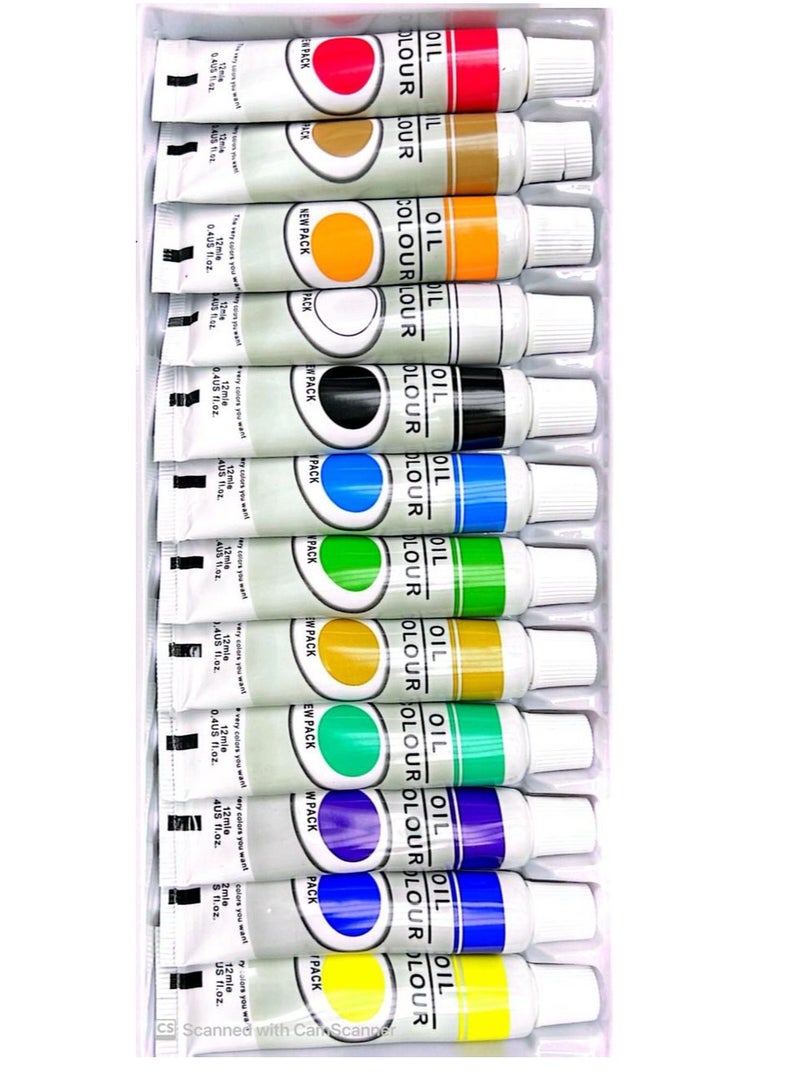 Generic Oil Colour Set 12x12ml Multicolor  - Image 3