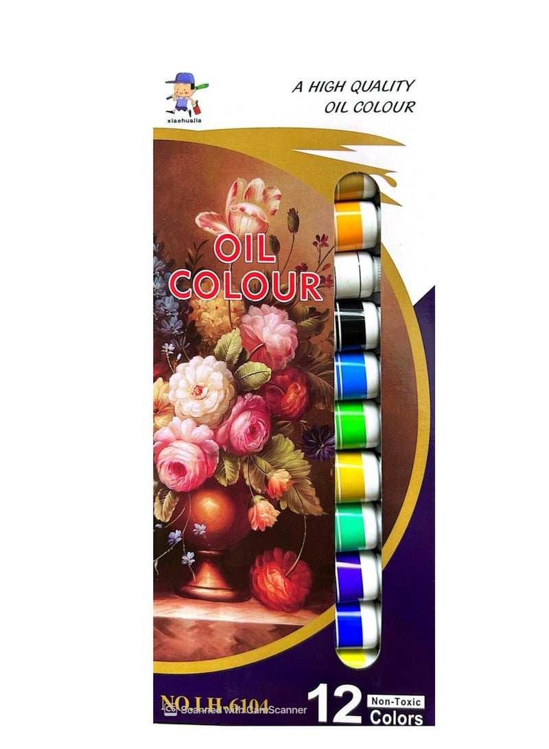 Generic Oil Colour Set 12x12ml Multicolor  - Image 1